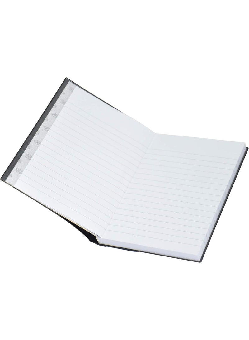 FIS PVC Cover Note Book, 96 sheets, 192 pages, A6 Size, Single Line, Black Colour 5-Piece - FSNBA62QPVCBK - Image 3